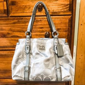 Coach Grey Signature Shoulder Bag